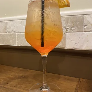 Aperol spritz, perfectly made and I absolutely had another.