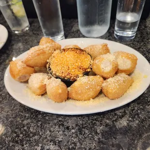 Fried dough (marinara and Parmigiano)