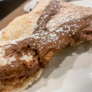 Nutella Pizza (it was more like a calzone but I'm not complaining )