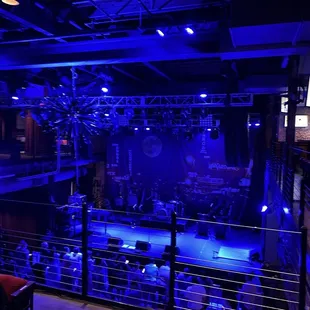 a view of the stage from the balcony