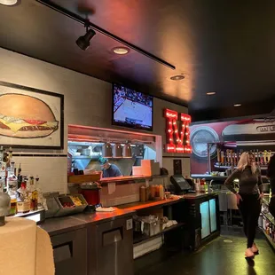 the interior of the restaurant