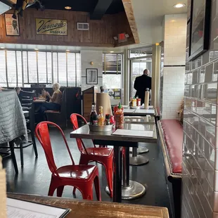 The inside of bar