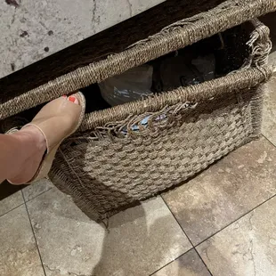 Bathroom supply basket