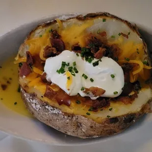 Baked potato fully loaded