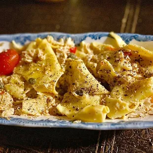 Crab Maltagliati (to go) after a show was so good! The homemade pasta has a great texture.