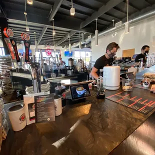 customers at the counter