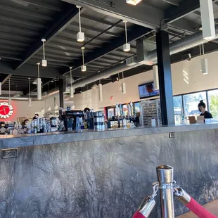 the interior of a coffee shop