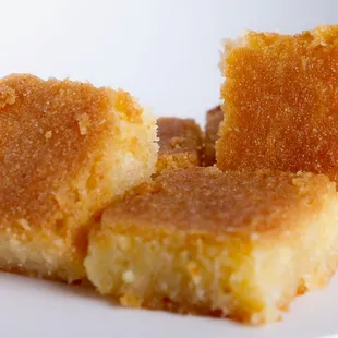 Delicate Semolina flour dessert with a touch of coconut