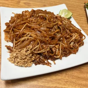 Pad Thai with Pork; no scallions