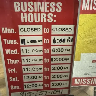 Hours posted on door say midnight but door locked and they came and said closed at 10 pm