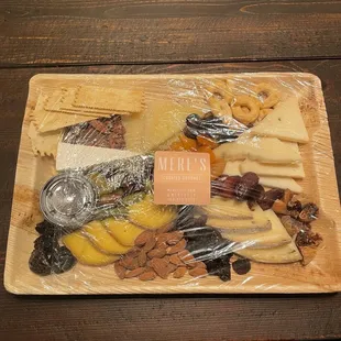 This is the cheese portion of our order from Mere&apos;s. The yellow cheese had to be thrown away. This was supposed to be enough for 25 people.