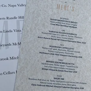 10/20/21 wine dinner menu