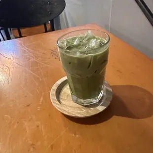 Iced matcha latte