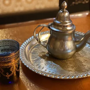 Small mint tea pot