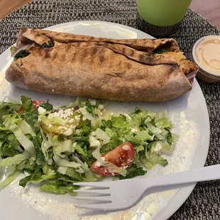 Chicken Shawarma and Greek Side Salad