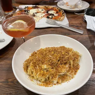 Spaghetti-Crab meat, homemade pasta, lemon herb butter sauce