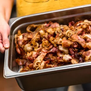 chicken wings and fried chicken, interior