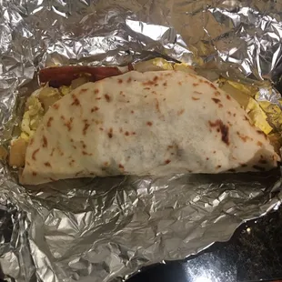 The 1 lb Jumbo breakfast taco.