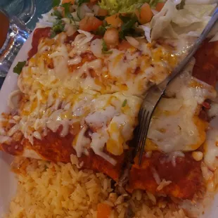 Enchiladas al carbon