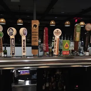 Taps including one wine.