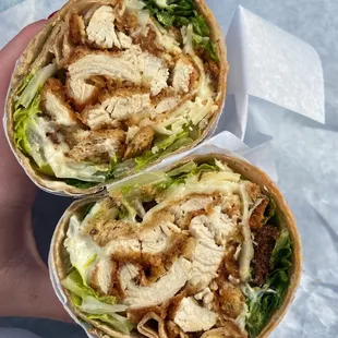 Chicken cutlet Caesar Wrap