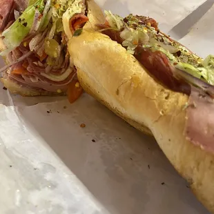 A large Italian sub with everything! Absolutely incredible!!
