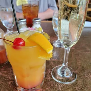 Tequila Sunrise and Piper Sonoma Brut