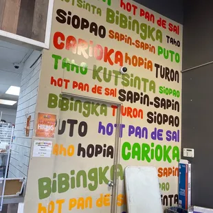 a wall with many different languages