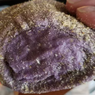 Yummy fresh baked Ube Pandesal. Great with morning coffee.