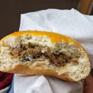 Inside Baked Chicken Siopao