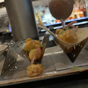 You can see the stale &quot;tortillas&quot; were already ripped before it got to the table...