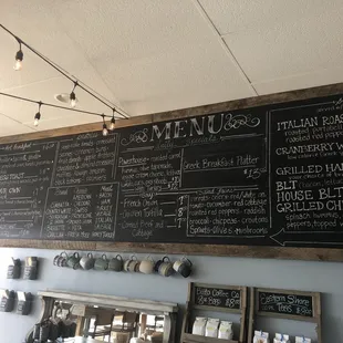 Menu on the left wall as you walk in