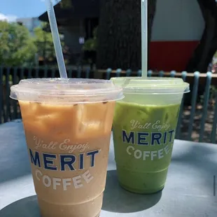 Chai Tea Latte Matcha Latte