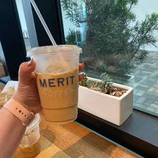 Iced oat milk vanilla latte