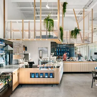 the interior of a coffee shop