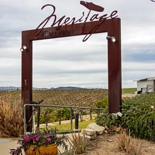 the entrance to the winery