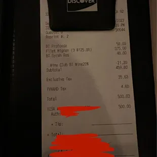 $500+ bill for 3 people with crappy food