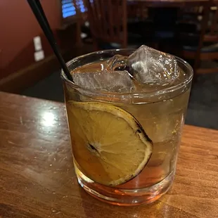 Burnt orange old fashioned