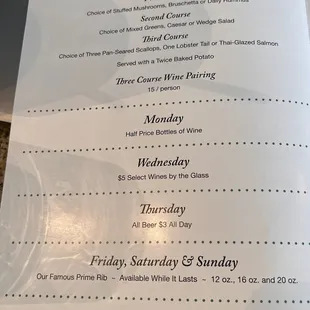 Weekly Specials