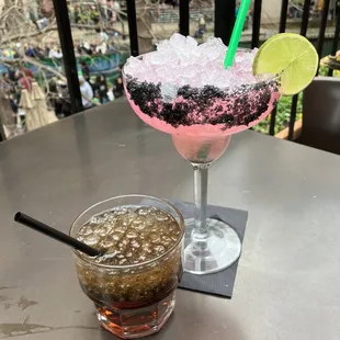 Desert Flower margarita and rum/coke