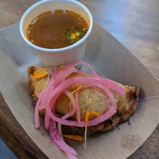 'my taco, my choice!' reproductive rights event - ques-reta empanada