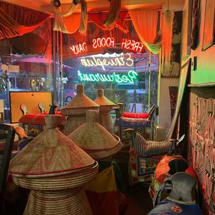 View of front window from inside.