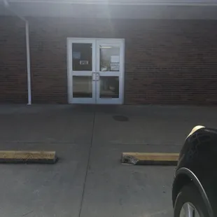 the entrance to the store