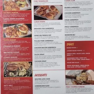 the menu