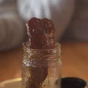 The candied maple bourbon bacon