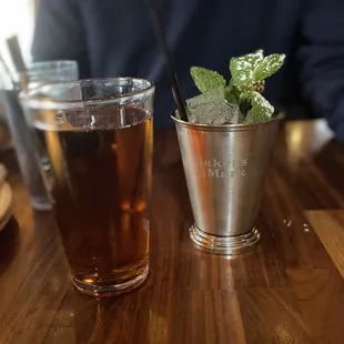 The bourbon barrel ale &amp; mint julip were both yummy