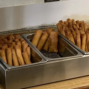 Various lumpia, sold by the piece.