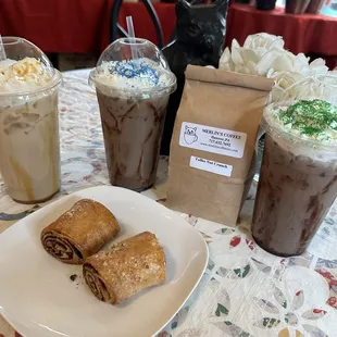 Iced Butternut, Almond Joy and Nutty Irishman.