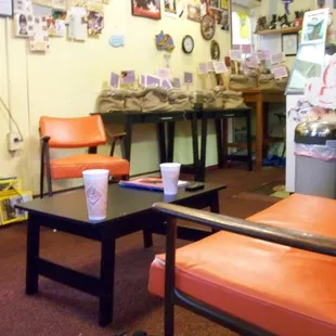 the new layout, with more seating!