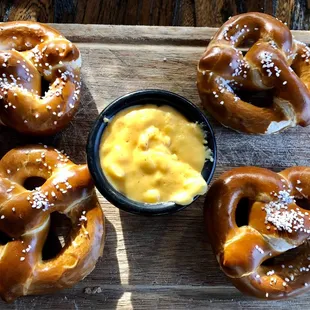 Pretzels with beer cheese dip